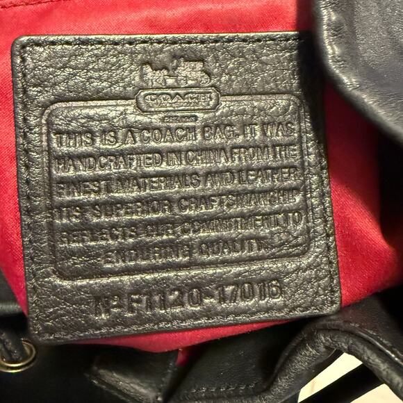 COACH Madison Marielle drawstring handbag/purse Black Leather with gold accents - Picture 3 of 14